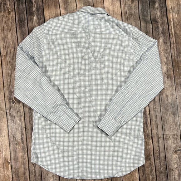 Twillory Plaid Long Sleeve Button Shirt Mens 15.5 - 32 / 33 Tailored Blue White - Picture 3 of 8